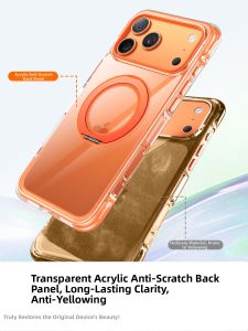 DAIMANG | ốp điểm tựa túi khí mới Giá đỡ xoay 360° phù hợp cho ốp điện thoại di động Apple 18promax niche iphone17 trong suốt 16pro 15 từ tính chống rơi chiều
