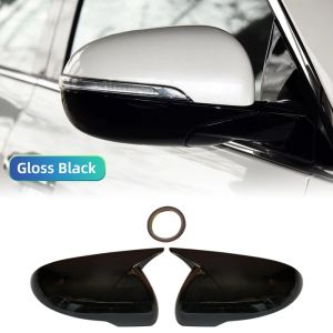 For Kia Sorento 2015-2020 Car Rearview Side Mirror Cover Wing Cap Exterior Door Rear View Case Trim Sticker Carbon Fiber Black