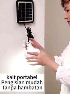 【beli 1 grati 1】balon lampu tenaga surya matahari LED tahan lama lampu portable charg lampu pengisian darurat di bohlam matahari bisa tahan air IP67 luar ruangan langsung darurat lampu tenda camping lampu sorot dalam ruangan dengan penerangan tinggi