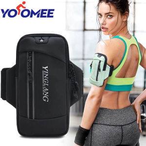 Yoomee Waterproof Arm Bag Men Women for Phone Money Keys Outdoor Sports Arm Package Bag with Headset Hole Running Bodybuilding Arm Band