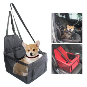 HATELI Travel Dog Car Seat Cover Pad Folding Hammock Pet Carriers Bag Basket Carrying For Cats Dogs Transportin Carry House Waterproof 40*35*25cm