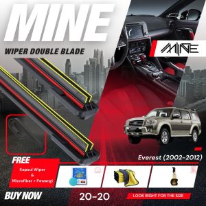 Wiper Frameless Double Blade FORD EVEREST 1 Pasang FREE BONUS