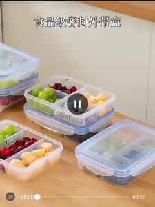 ⚑Reusable Plastic Food Storage Containers With Airtight Lids Compartments For Meal Prep Office Lunch Picnic Kitchen Food Storage