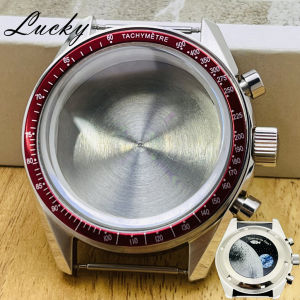 39.7mm Mens Watches Metal Moon Back Cover Case Fit VK63 Movement Case Watch Accessories Watch Parts Fits 20mm Strap Watch Box