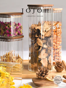 Hộp Đựng Đồ Thủy Tinh Trong Suốt JOJOS L. PD.meet Hộp Đựng Đồ Khô Hạt Lúa Mì Hạt Dẻ Hộp Đựng Đồ Nhà Bếp Hộp Đựng Đồ Hiện Đại Tối Giản