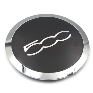 Silvery 133mm Wheel Hub Cap For Fiat 500 Centre Hub Caps Set Dust Cover Replacement Compatible 68078421AC 68078419AC
