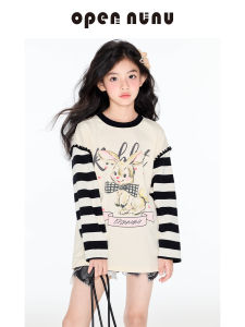 opennunu | Cartoon Bunny Printed T-Shirt