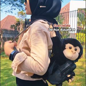 ISTANA BONEKA Tas Ransel Backpack Monkey Untuk Sekolah Anak Menggunakan Tas Punggung Muat Banyak Barang