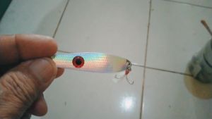 spoon umpan pancing type S 10 gr 12 gr 17 gr motif sisik ikan kecil