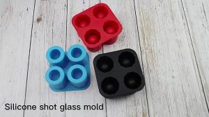 Silicone Ice Molds Large Capacity 4 Cup /Trays for Freezer Reusable Whiskey Glass Ice Cubes Summer Bar Drinks Party Beer