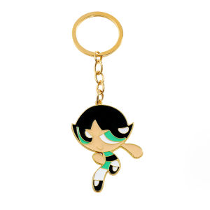 Bandai | Powerpuff Girls Keychain Accessories Cute Charms Pendant For Bag Funny Key Holder Backpack Accessories