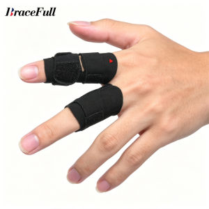 Non-Metal Finger Support Sleeve Adjustable Protective Splint for Thumb & Fingers Ideal for Basketball Tennis Volleyball Golf