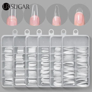 UR SUGAR 100/120PCS Nail Art Press on False Nails Fake Nails Coffin Gel Nails Extension System Full Cover Short Nail Gel Tips Art Accessories Tool