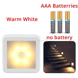LED Night Lights USB Charging Smart Motion Sensor Bedside Lamps Indoor Living Room Stairs Hallway Pathway Toilet Home Lighting