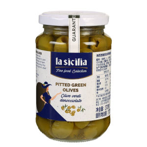 Pitted Green Olives Marinated Sicilian Style 370g Snack Perfect for Spaghetti Pizza Salad Buy Six Bottles Get Discount