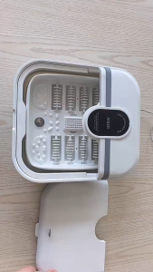 【Local Shipping】Foot Spa Massager With Adjustable Heat Infrared Bubble Foldable Foot Bath With 8 Soothing Shiatsu Massage Rollers Grinding Stones Smart Timer&Keep Warm Function
