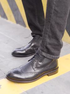 Giày cao cổ nam MULGATI Wingtip dập lỗ - YS971X