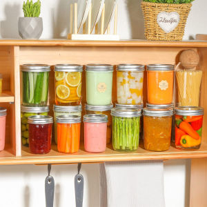 Nurm Sealed Glass Jar Kitchen Storage With Lid Pickle Bottle Jam Bottles 100ml-500ml