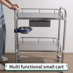 304 stainless steel trolley cart Medical equipment trolley Multifunctional Medical device storage