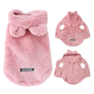 Fleece Cats Hoodie Winter Warm Clothes For Small Medium Dogs Cat Cute Hooded Puppy Kitten Coat Sweater Chihuahua Yorkie Costume