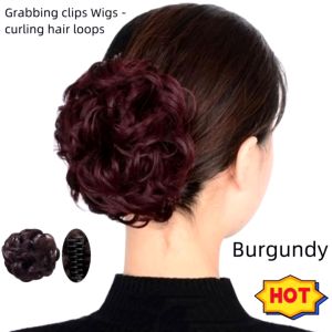Voluffy Hair Accessories: Claw Clips Hair Ties Natural Curls Buns & Slouchy Wigs