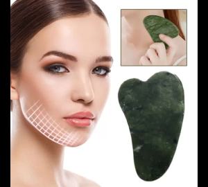Natural Jade Gua Sha Stone Beauty Scraping Massage Tools Body Neck Massager for Face Neck Eye Body Relaxation & Acupoint Care
