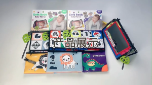 【SG Stock】Tummy Time Floor Mirror Double High Contrast Black and White Early Childhood Cognitive Toys for Infants Boys and Girls