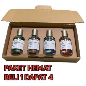 Paket Bundling Beli 1 Dapat 4 Parfum Lelabo 35ml Free Box Parfume Pria Wanita