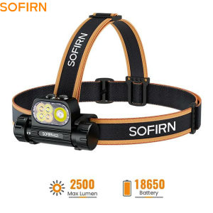 Sofirn | SOFIRN HS22 Headlamp 2500 Lumens SFT25R LED Dual Switch 6000K Cool White & 2700K Warm Light Outdoor Flashlight