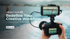 Accsoon SeeMo 4K / Accsoon SeeMo Monitor Converter HDMI to IOS Video Capture Adapter Turn iPhone iPad into Monitor for Montoring Live View