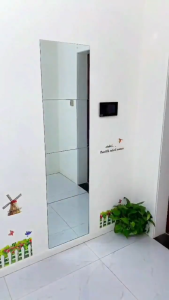 UPSEN HD Wall Glass Paste Mirror Full Body Fitting DIY Mirror Sticker Self-Adhesive For Living Room/Bedroom/Bathroom