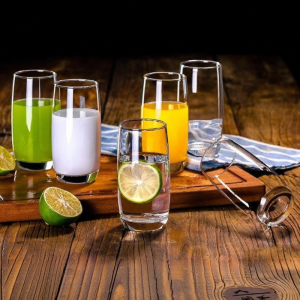 CRISTALGLASS | Lead-Free Transparent Glass Drinking Cups Set 6 Pieces