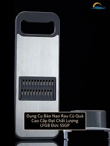 Bộ Bào Sợi Thái Lát Rau Củ Đa Năng 6 Lưỡi Dao Inox SSGP Dụng Cụ Cắt Gọt Kèm Dụng Cụ Bảo Vệ Tay An Toàn Cao Cấp Đạt Chất Lượng LFGB Đức