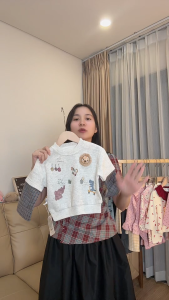 Áo Nỉ Bé Trai Phối Tay Caro Họa Tiết Động Vật Ngộ Nghĩnh Chất Nỉ Dày Mềm Mịn - KimKim Kids