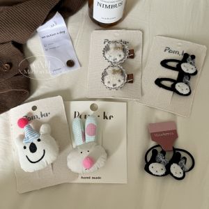 Cute Birthday Girls Hair Clip Bear Rabbit Duckbill Clamp Child Accessory Korean Style Synthetic Hair Ornament for Girls