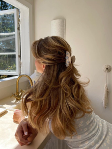 Blue Butterfly Hair Clip Diamond Womens High-End Sensation 2025 New Model Hair Grips for Women Back of Head Hair Accessories