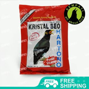 SEMPATI Kristal Beo Hartono Voer Pur Pakan Khusus Burung Beo Voor Pellet Makanan Harian Burung Beo High Tinggi Protein Super Kroto KRBEO