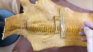 (Vàng) Dây đồng hồ da ĐÀ ĐIỂU THẬT cao cấp khóa cài nhiều Size 12 14 15 16 17 18 19 20 21 22mm