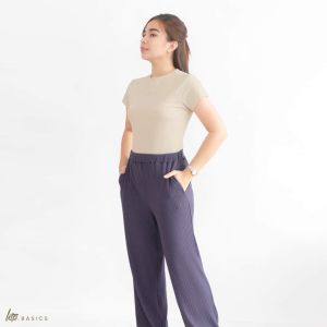 HTP Basics Riccas Tee for Women Cotton Spandex Slim Fit High Neck Plain Tshirt