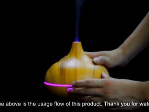 Ultrasonic Wood Grain Cool Mist Air Purifier/Humidifier/Diffuser Onion Design for Home Office Mist Essential Oil