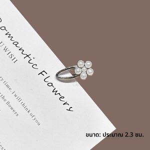 กิ๊บติดผมรูปดอกไม้ไข่มุกสไตล์เกาหลีสำหรับผู้หญิง 2025 ใหม่ คลิปผมด้านข้างน่ารัก คลิปปากเป็ด ตกแต่งผม ดีไซน์เก๋ไก๋