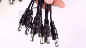 8 Way Power Splitter Adapter Kabel CCTV DC 5.5x2.1mm 12V 1 to 8 Male 40cm For CCTV Kamera LED Strip