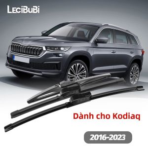 1 Bộ Lưỡi Gạt Nước Kính Chắn Gió Phía Trước & Phía Sau Cho Skoda Kodiaq 2016-2023 Cao Su Gạt Nước Kính Chắn Gió Phụ Kiện Đen Dung Sai Nhiệt Độ-40 ℃   Đến +70 ℃