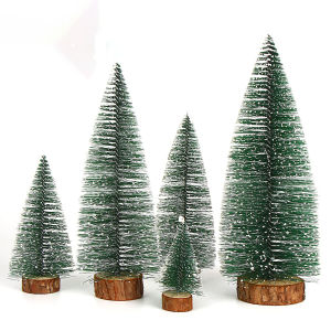 10-30CM Christmas Decoration Christmas Tree Pine Tree with Wooden Base for Home Decor Xmas Party New Year New Year 2026 Ornament