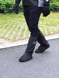 Rain Boot Shoe Cover Black Waterproof with Reflector High Top Clear Shoes Dust Covers for Motorcycle Bike Rain Cover Men Women
