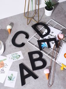 Clothing Store Photography Studio Background Wall English Letters Digital Wall Stickers 3D Stereo Free Combination Acrylic Card