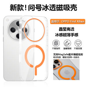 Ultra-Thin Transparent Magnetic Absorption Phone Case for OPPO Find X8 Series High-Pass Creative Question Mark Design Protective Shell