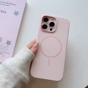 Premium Liquid Silicone Magnetic Wireless Charging Phone Case with Camera lens Protector Compatibility for iphone 13 pro max 14 pro max 15 16 pro max onhand phone case sale