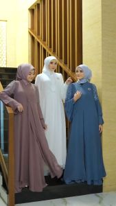 Annolla Dress Kondangan Elegan Bahan Ceruty Babydoll Gamis Lebaran Simpel Cantik Kekinian