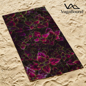 BILIBILI | Crimson Coleus Foliage Luxury Beach Towels Crafted from Combed Cotton Plush and Absorbent Beach Towel or Pool Towels